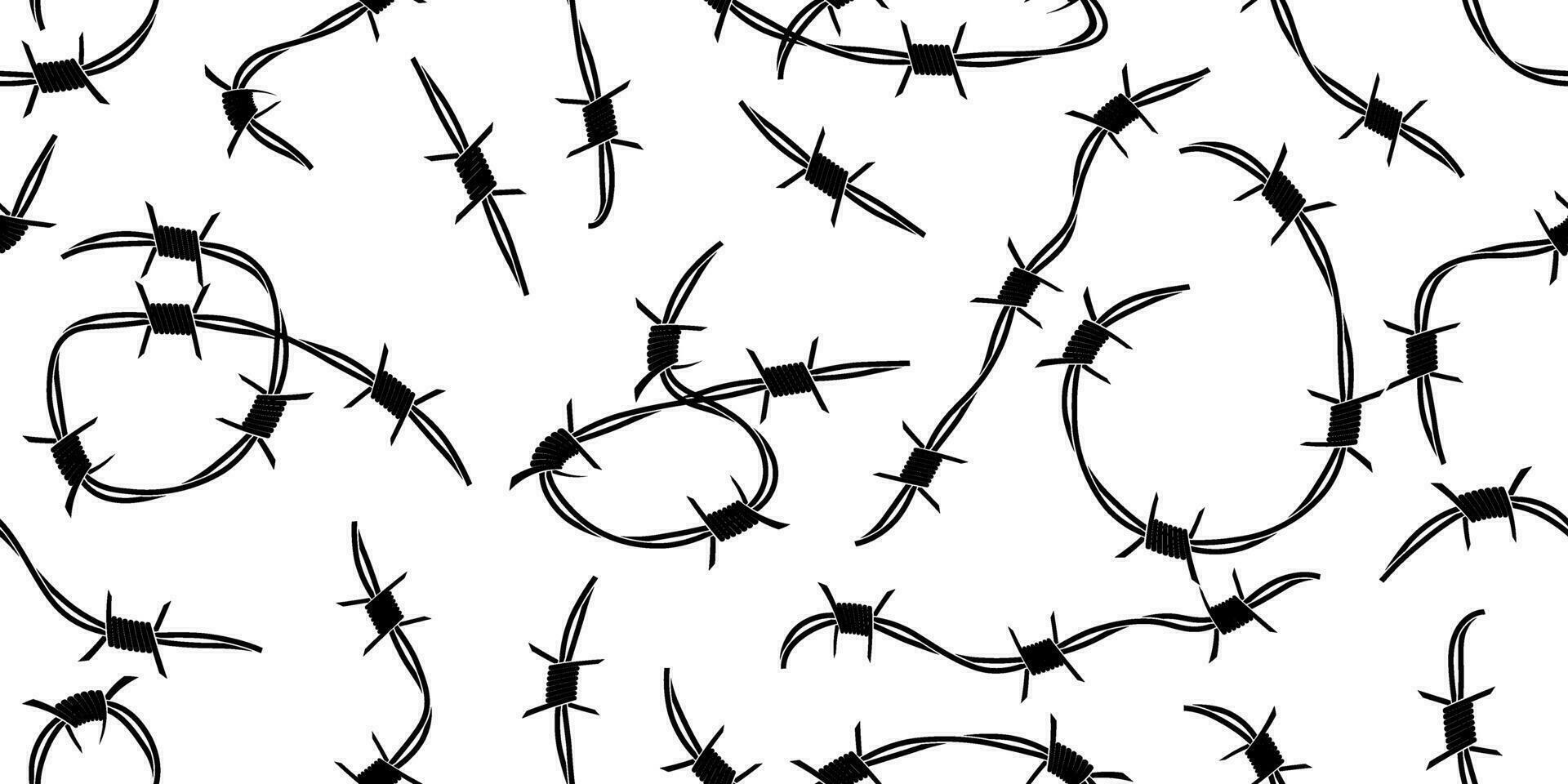 abstract barb wire seamless pattern vector