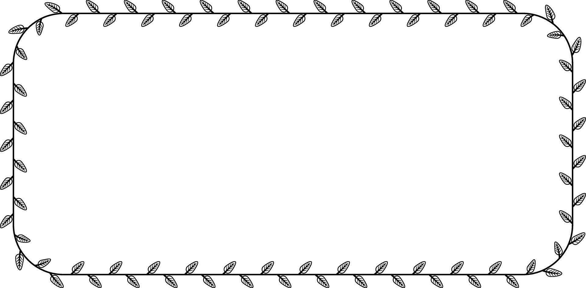 rectangular leaf frame vector