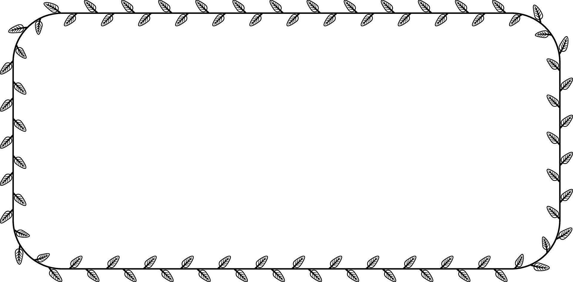 rectangular leaf frame vector