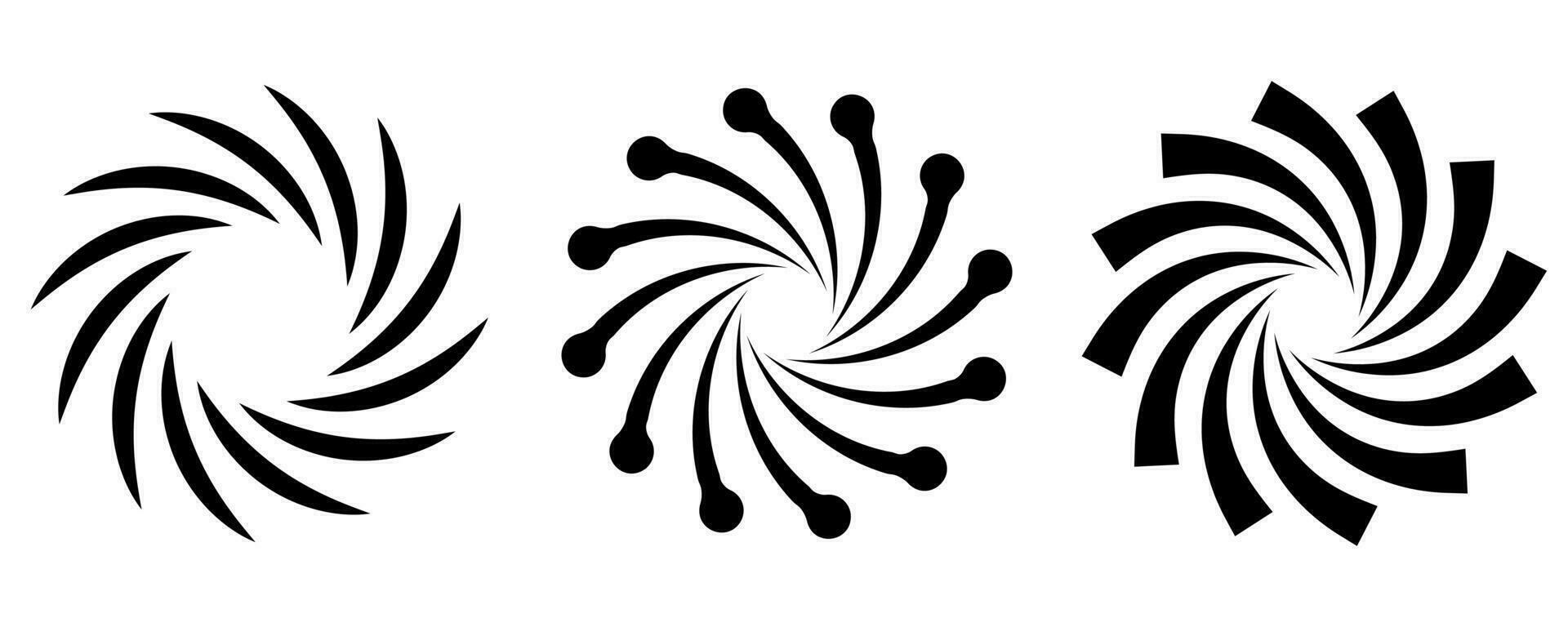 vortex icon set isolated on white background vector