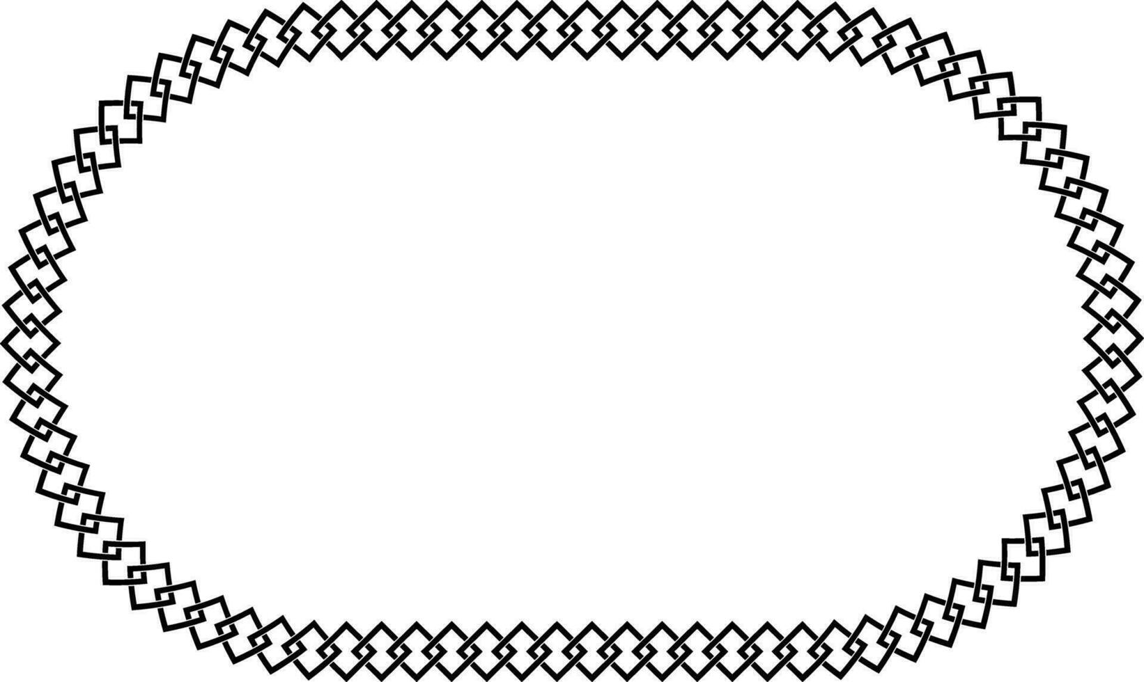 black white simple ellipse frame vector