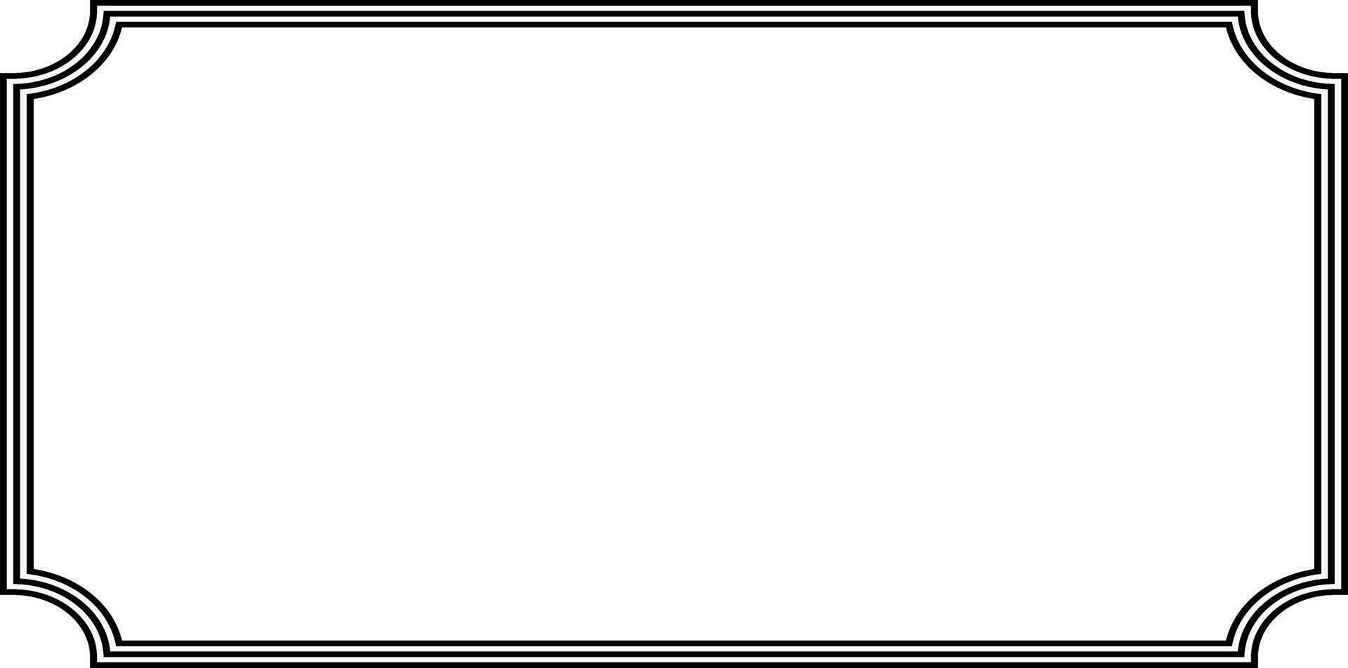 simple rectangular frame with copy space for text or design vector