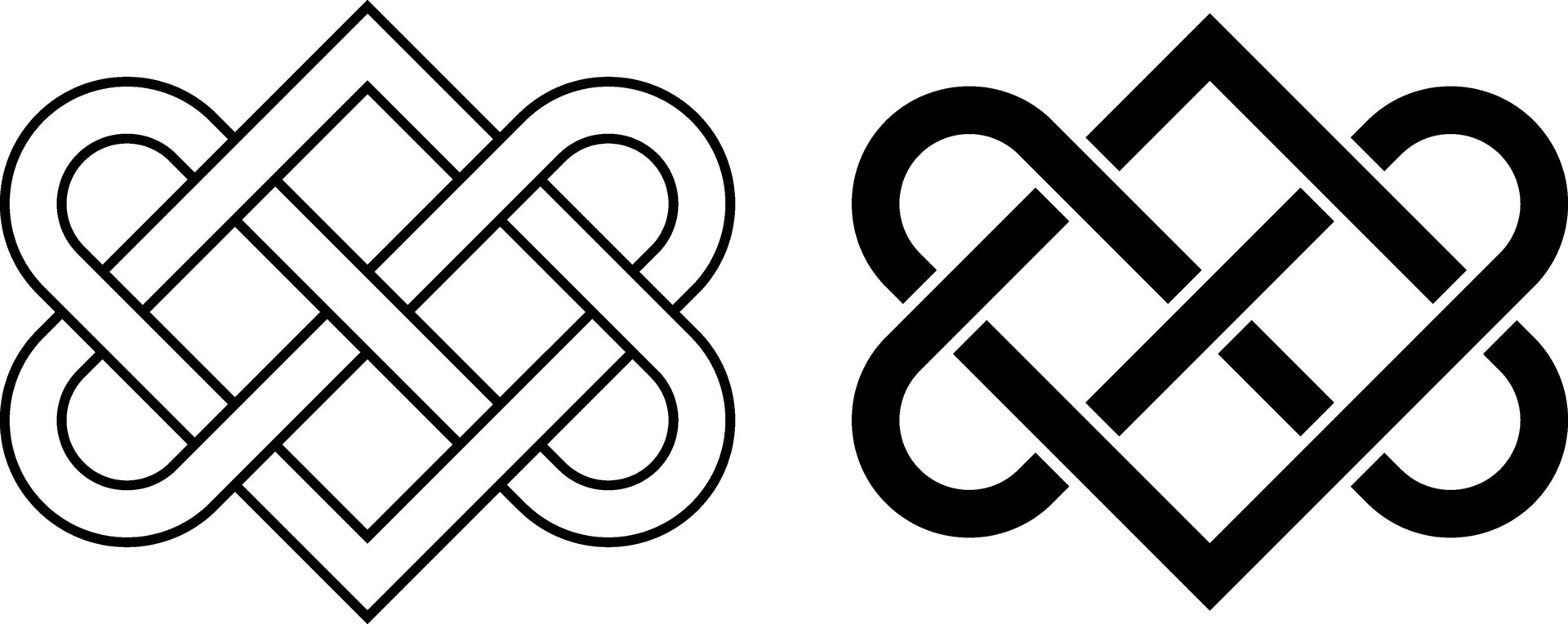 outline love celtic knot symbol set 25548017 Vector Art at Vecteezy