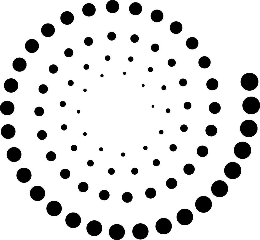 negro blanco puntos espiral vector