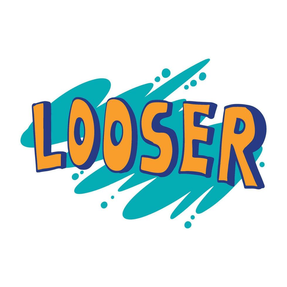 Comic Handlettering art Looser ,good for graphic design resources, posters, pamflets, stickers, prints, books title, and more. vector