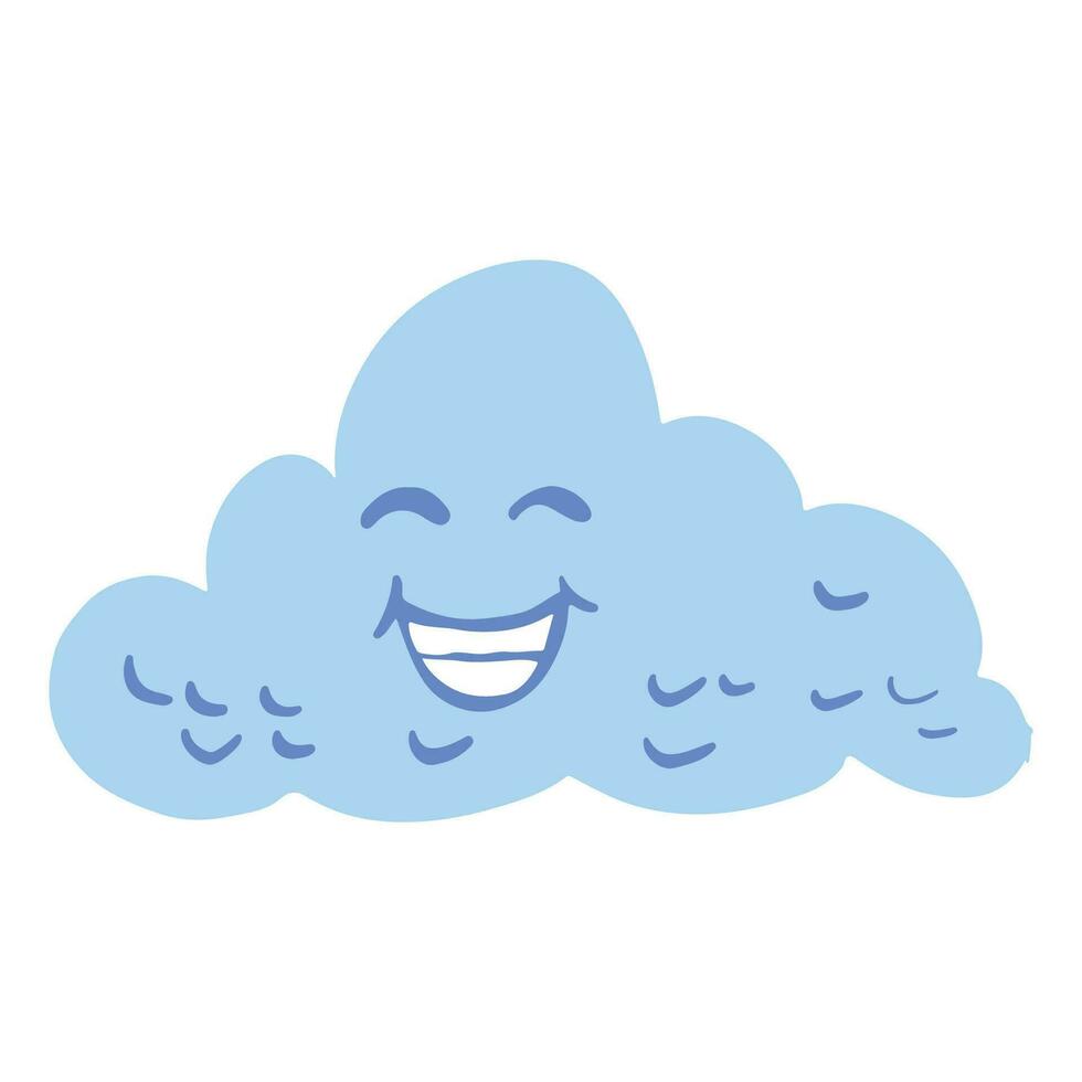 Cute Cloud Smiling illustration ,good for graphic design resources, children book, cover books, posters, pamflets, stickers and more. vector