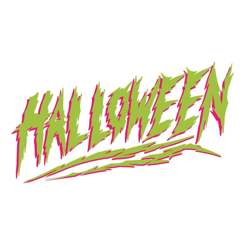 Brutal and Gore Handlettering Text of Halloween ,good for graphic design resouces, events, posters, tempates, prints, posters, and more. vector