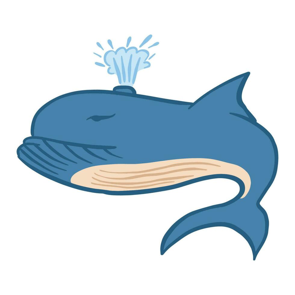 Blue Whale ,good for graphic design resources, prints, posters, children books, and more. vector