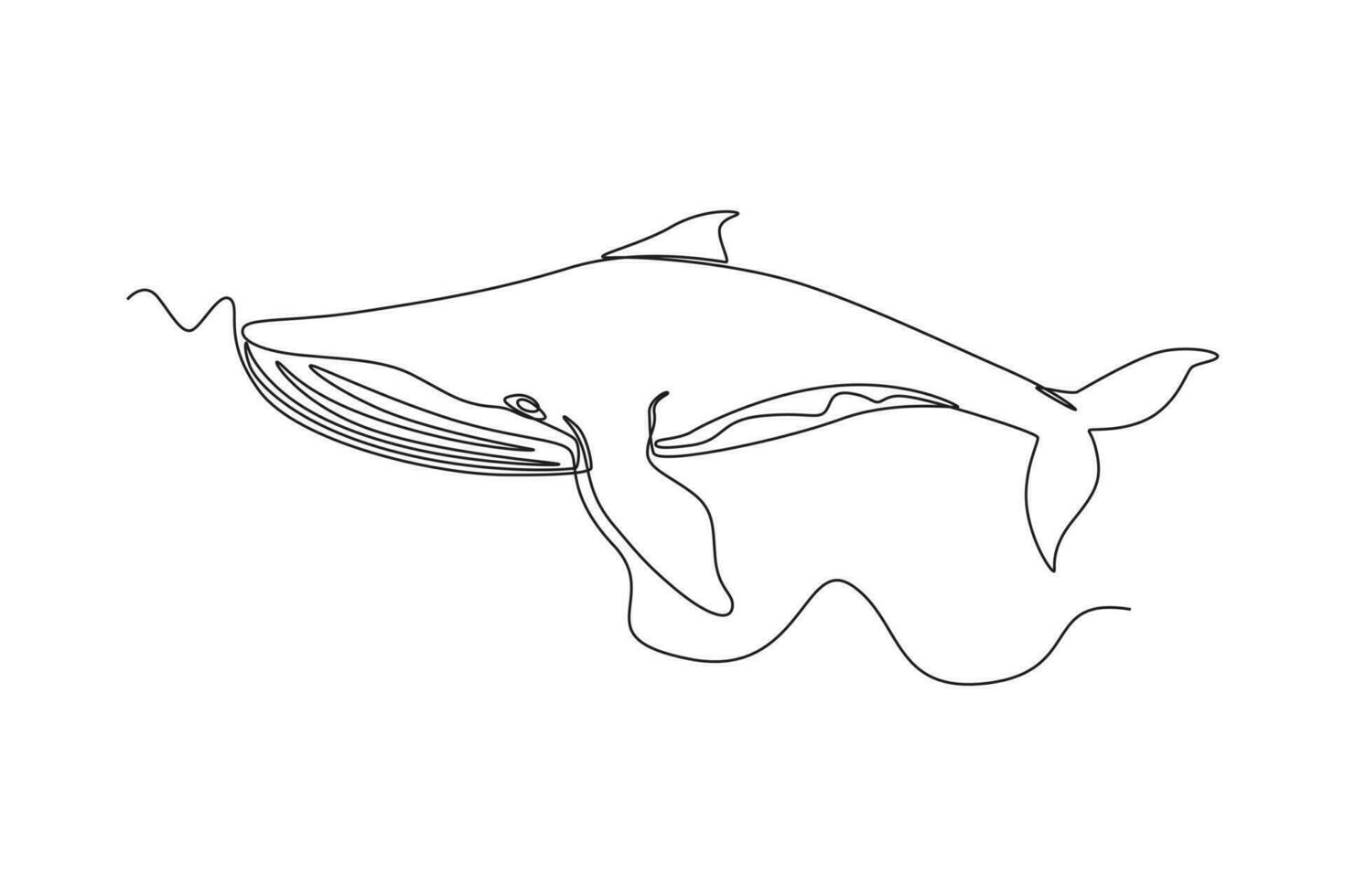 Single one line drawing mammal animal concept. Continuous line draw design graphic vector illustration.