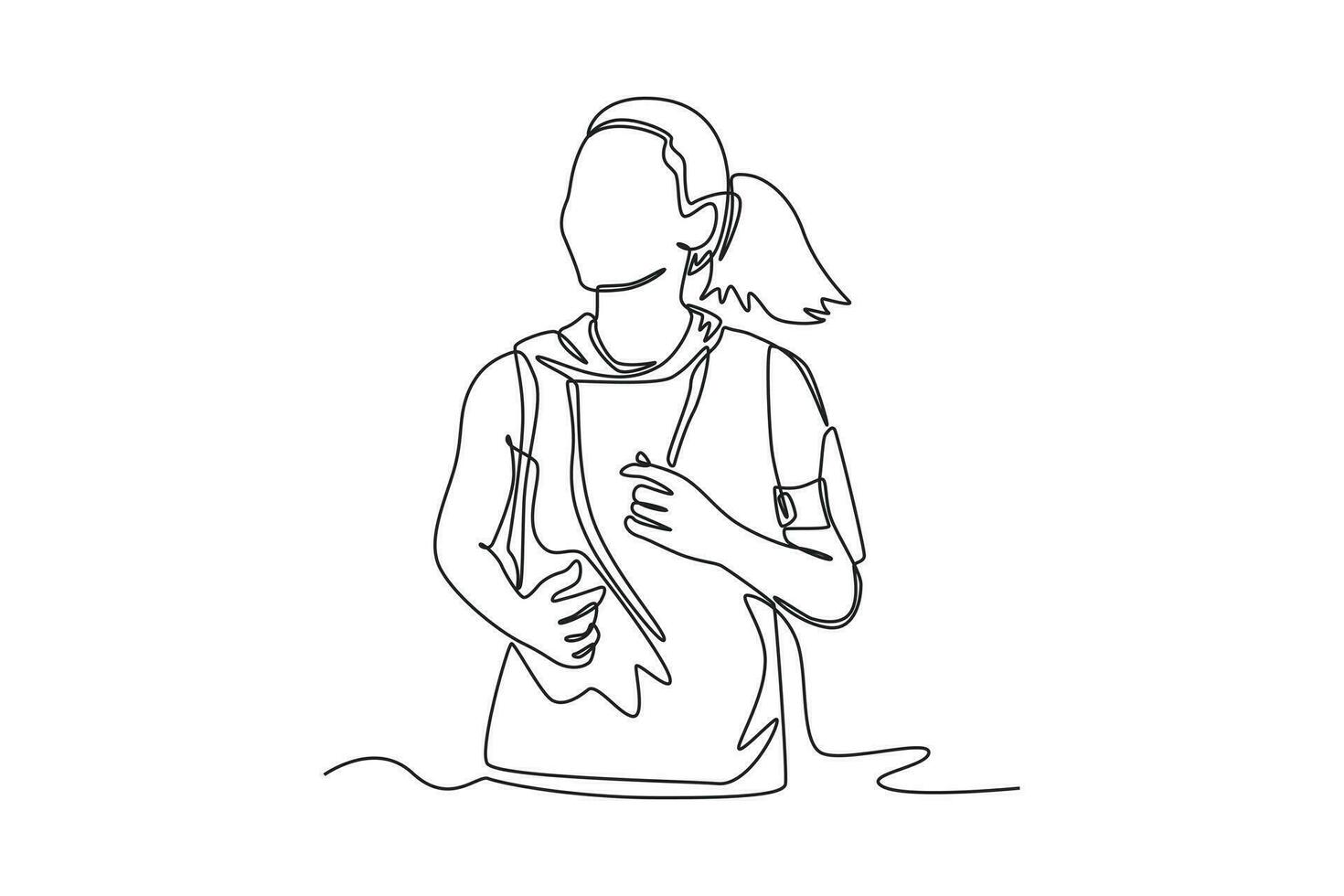 Continuous one line drawing healthcare activity concept. Single line draw design vector graphic illustration.