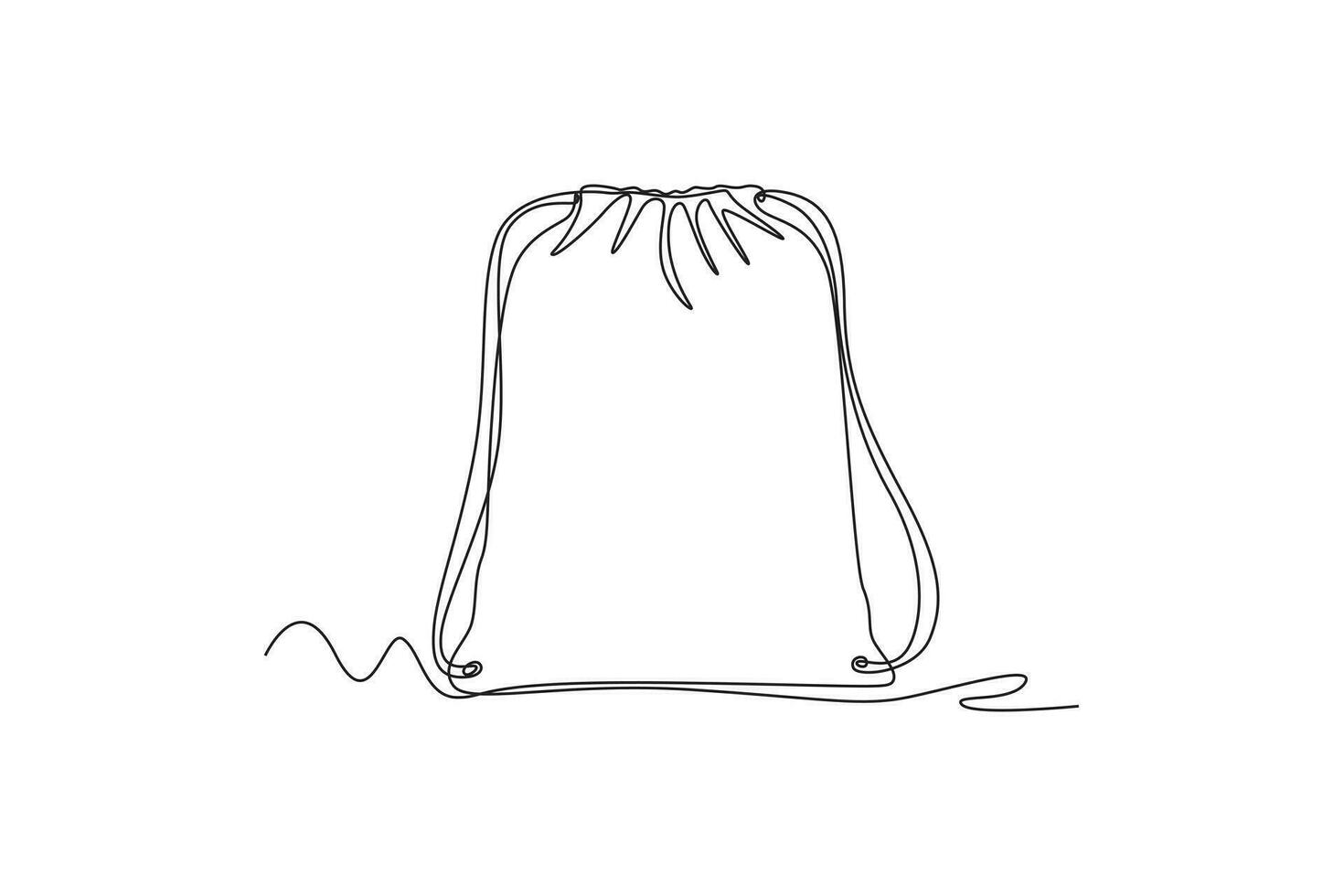 Single one line drawing Shopping bags and baskets concept. Continuous line draw design graphic vector illustration.