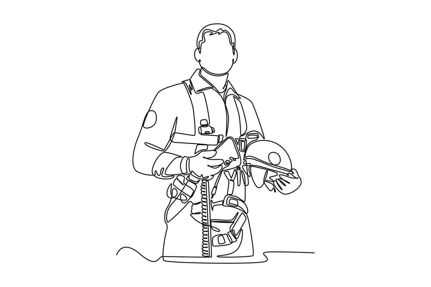 Single one line drawing Army, Air Force and Navy. Military concept. Continuous line draw design graphic vector illustration.