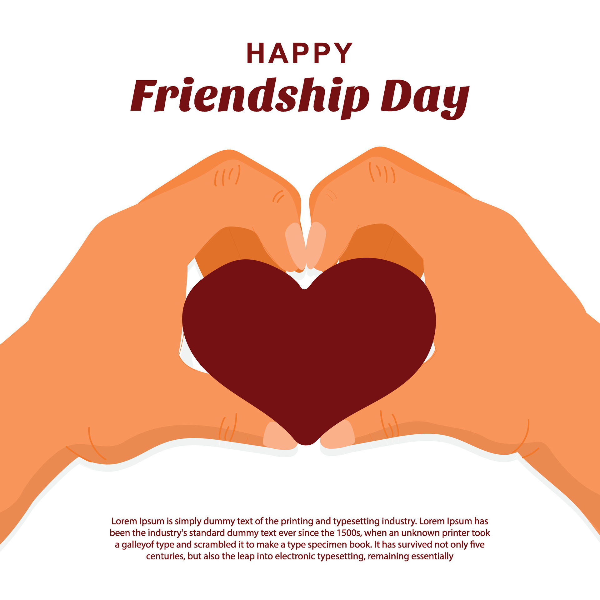 Happy International Friendship Day Post Template 25548858 Vector Art at