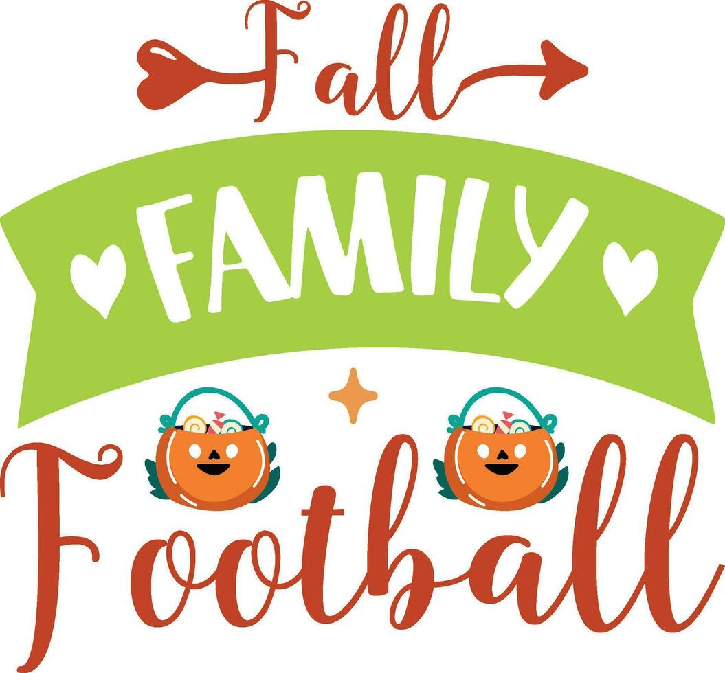 otoño familia fútbol americano mejor svg diseño calidad vector