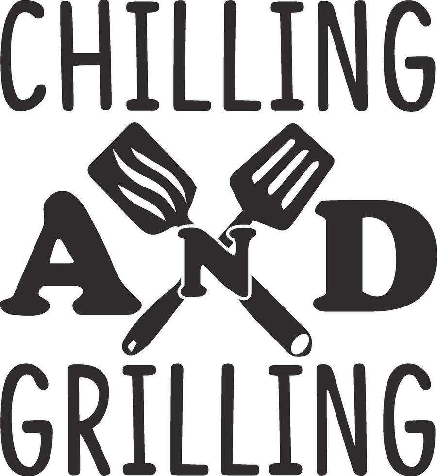 Chilling and Grilling vector