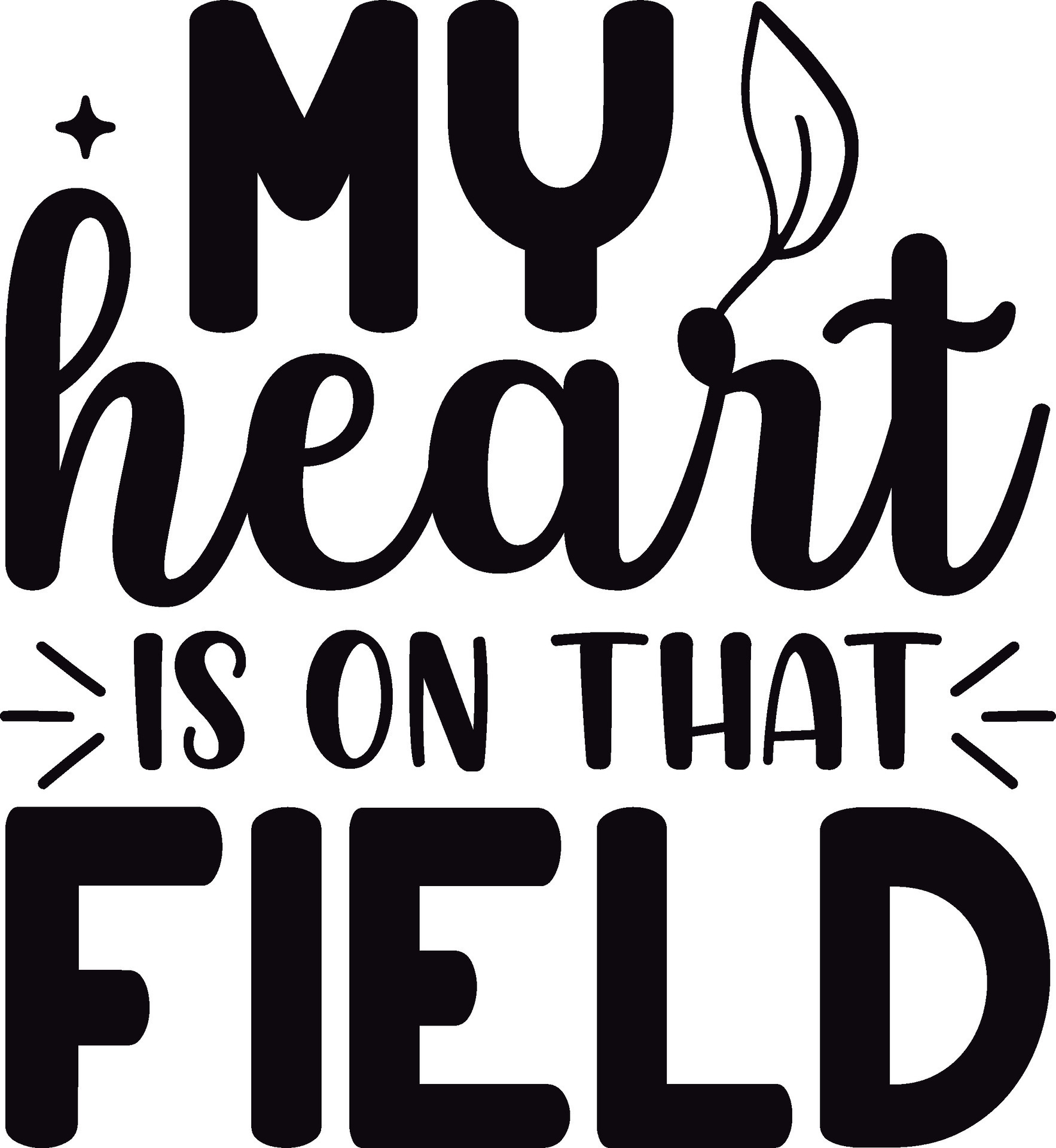 My heart is on that field 25548963 Vector Art at Vecteezy