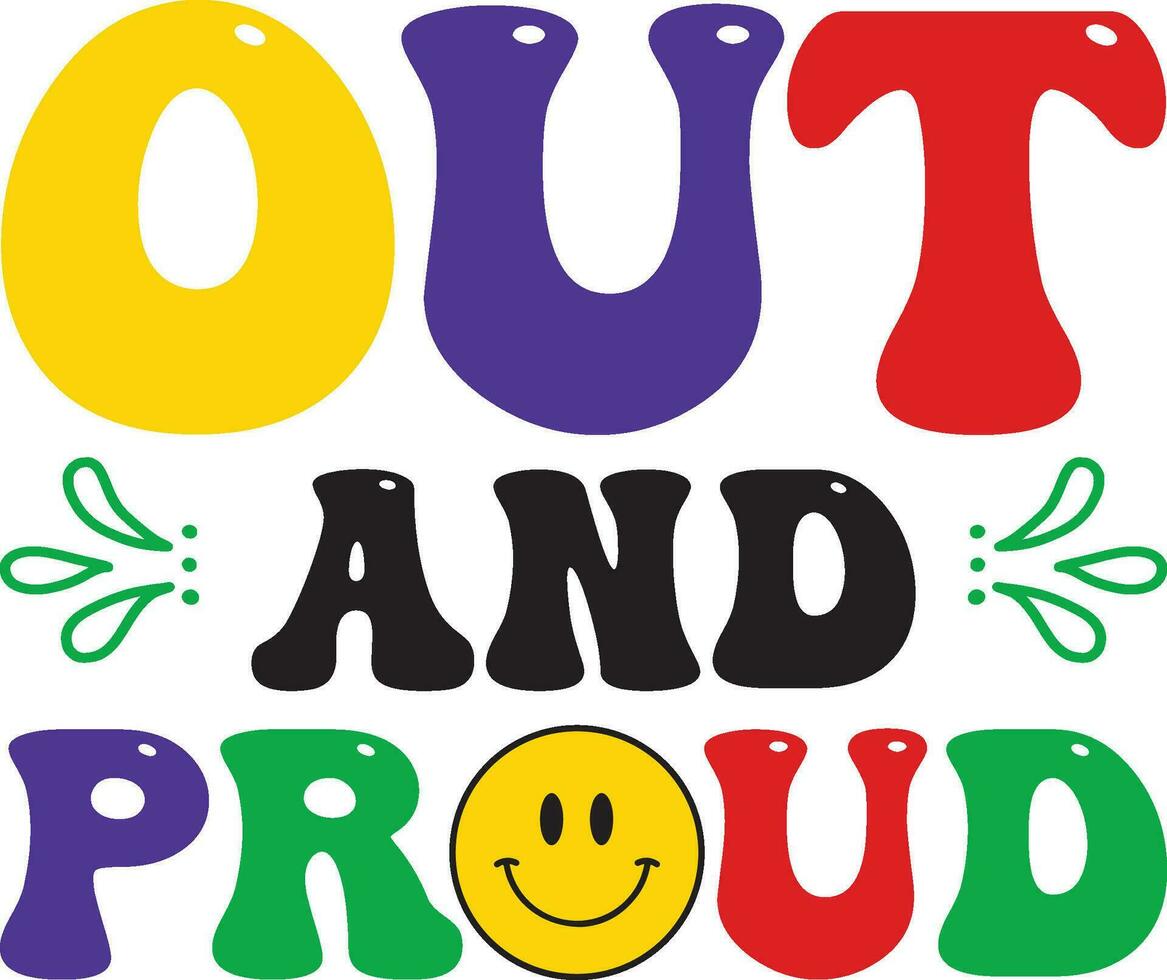 out and proud vector