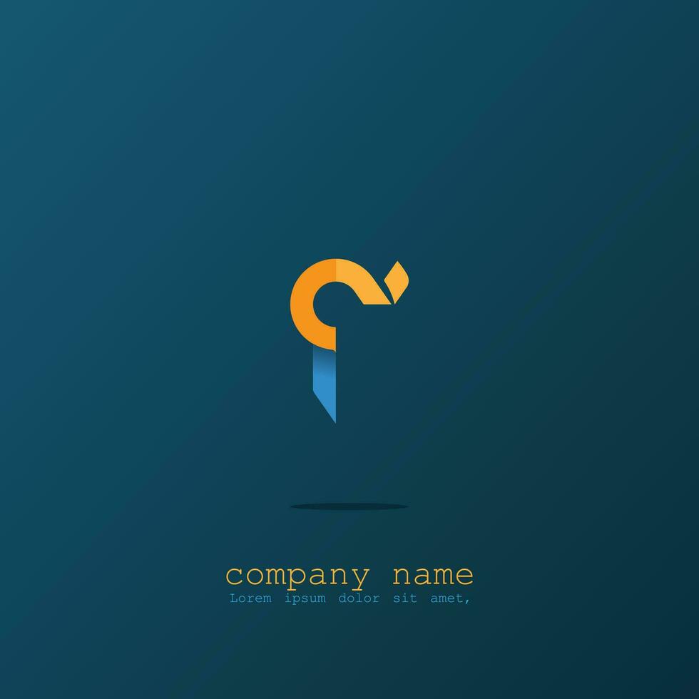 logo icon design letter C I P monogram combination luxury orange and elegant blue simple attractive for company eps 10 vector