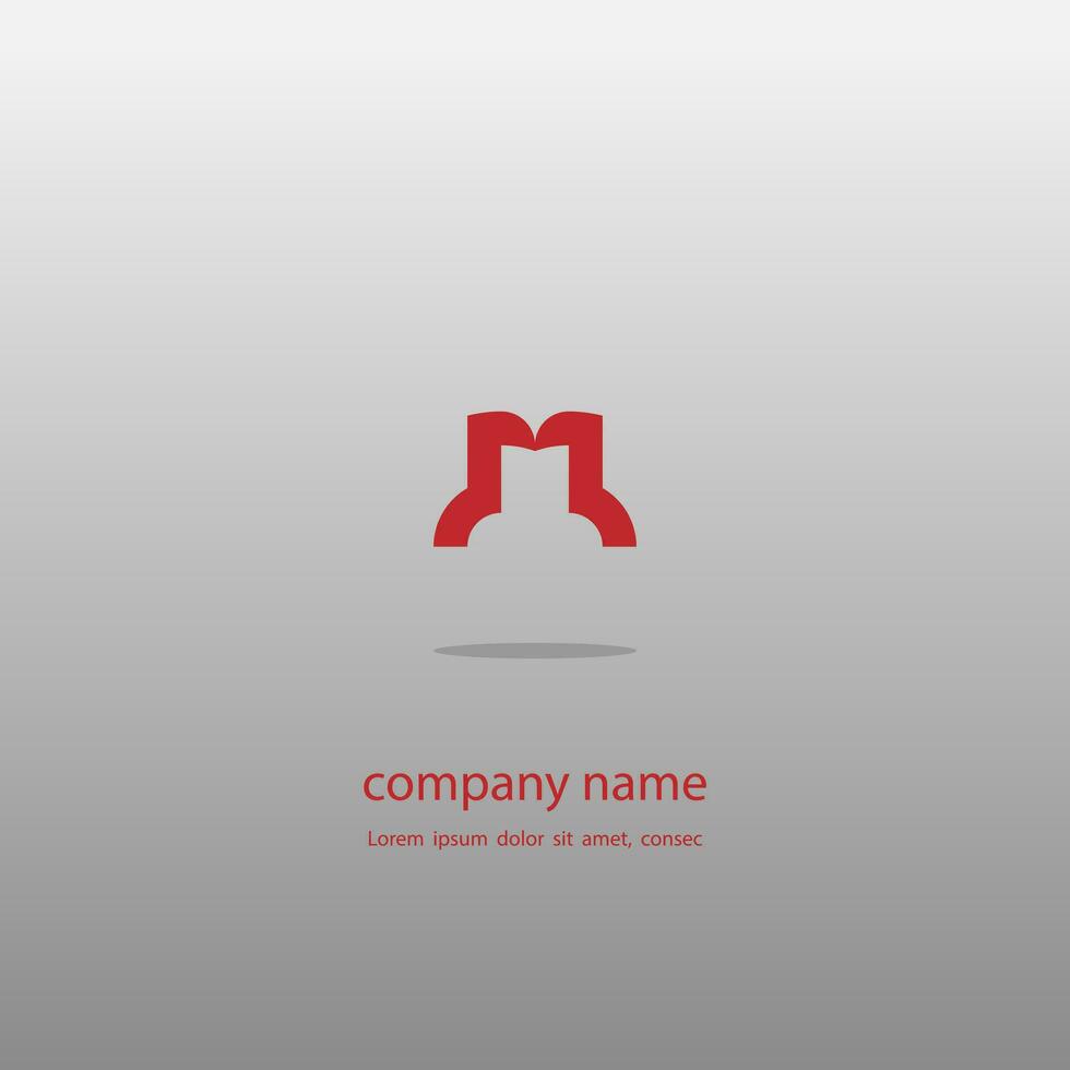 logo icon design letter M twin goose shape maroon color luxury elegant simple exclusive attractive mogoram futuristic modern for company eps 10 vector
