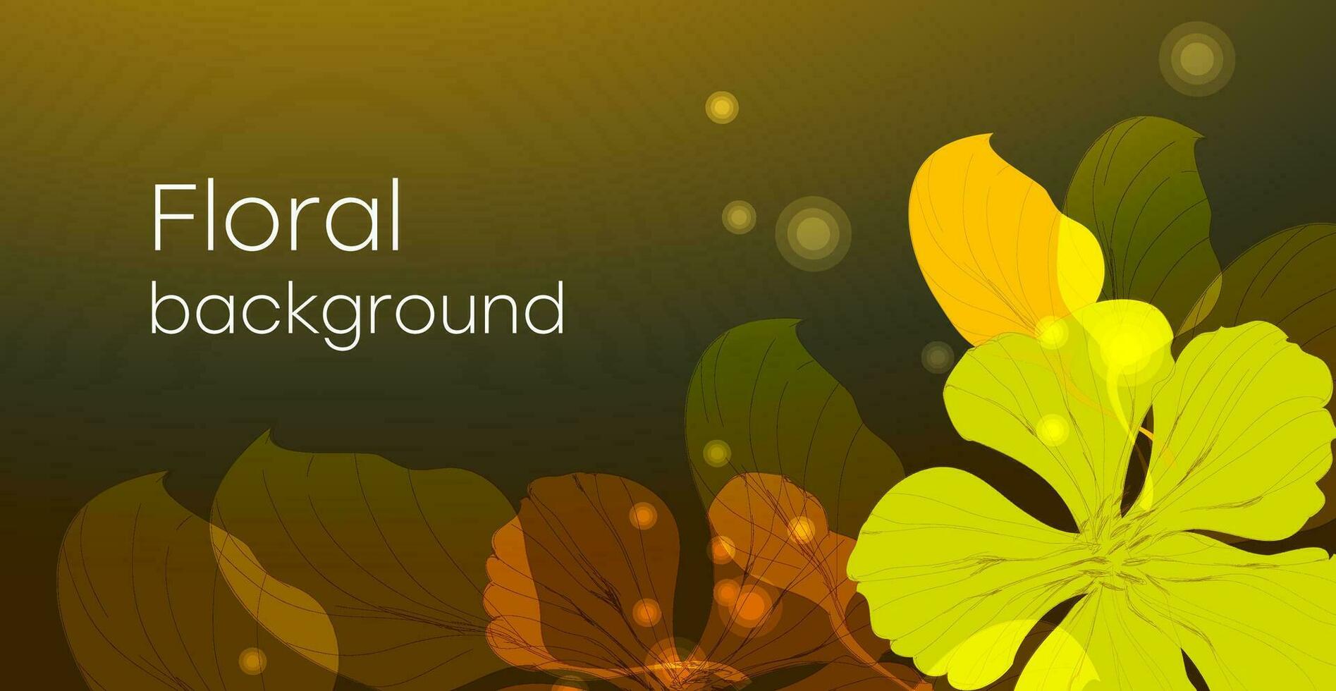 Floral background with bokeh effect. Luxury vector illustration depicting flowers.