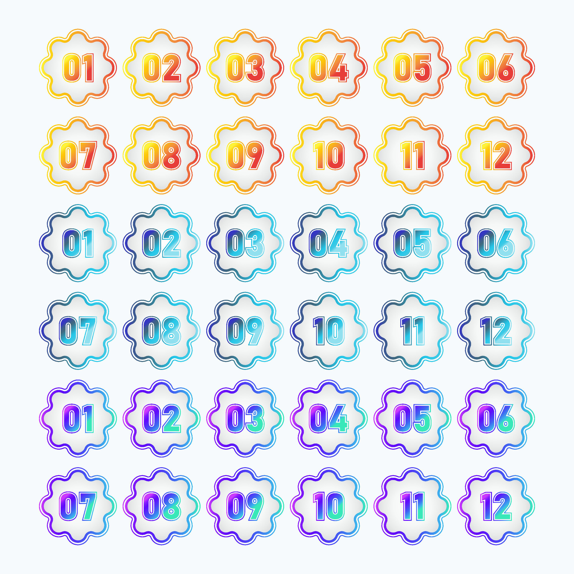 Gradient Color Badge Design Bullet Point 25549898 Vector Art at Vecteezy