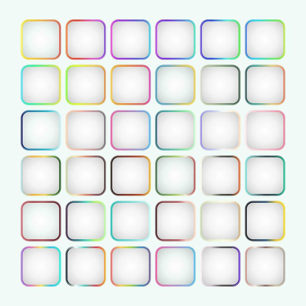 Gradient Color Frame Square Element vector