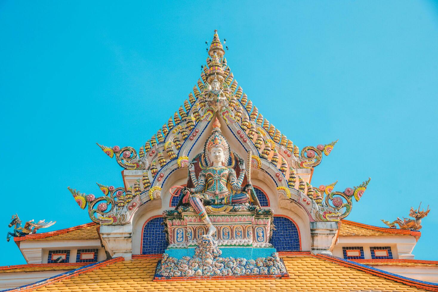The Architecture Of  Wat Pariwas,,Beautiful Temple In Bangkok Or,Temple In Thailand. photo