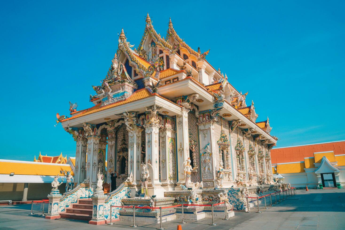 Bangkok, Thailand - FEBRUARY 17,2023 The Architecture Of  Wat Pariwas,,Beautiful Temple In Bangkok Or,Temple In Thailand. photo