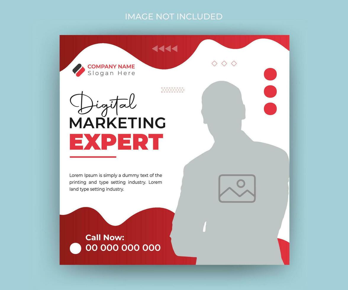 Online marketing expert social media post and business modern ads web banner template vector
