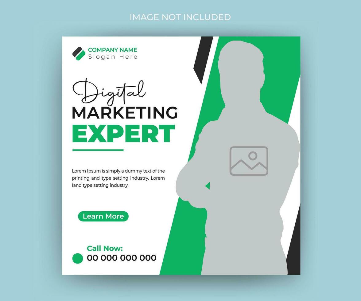 Online marketing expert social media post and business modern ads web banner template vector