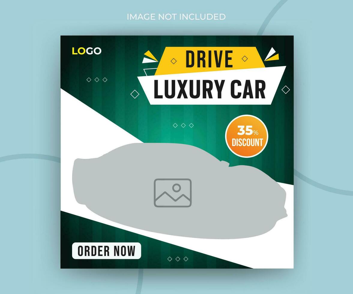 Modern car rental sale promotion social media timeline post web banner template vector