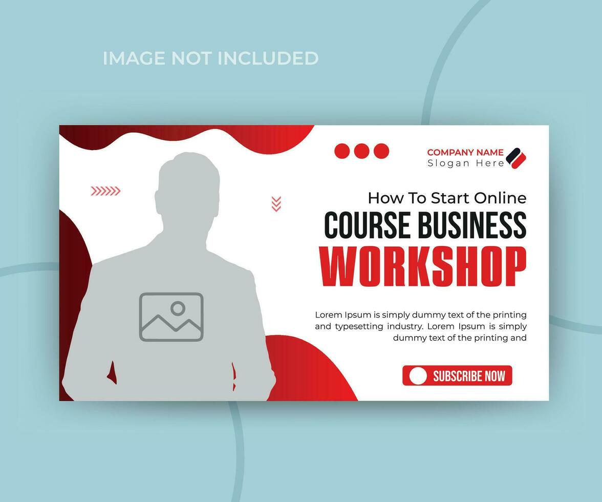 Corporate business agency social media web banner and youtube video thumbnail design template vector