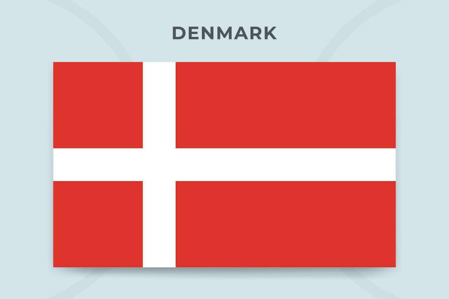 Denmark national flag design template vector