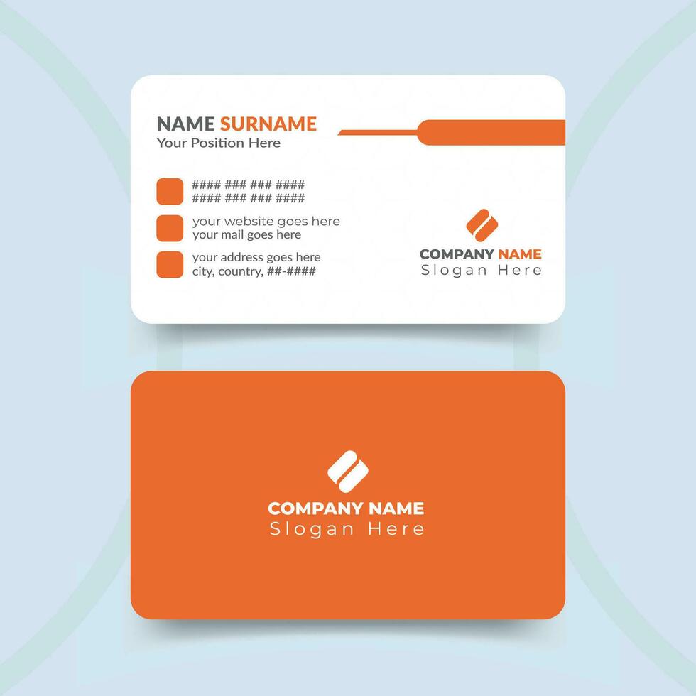 Modern Company Business Card Template For Your Business Agency vector