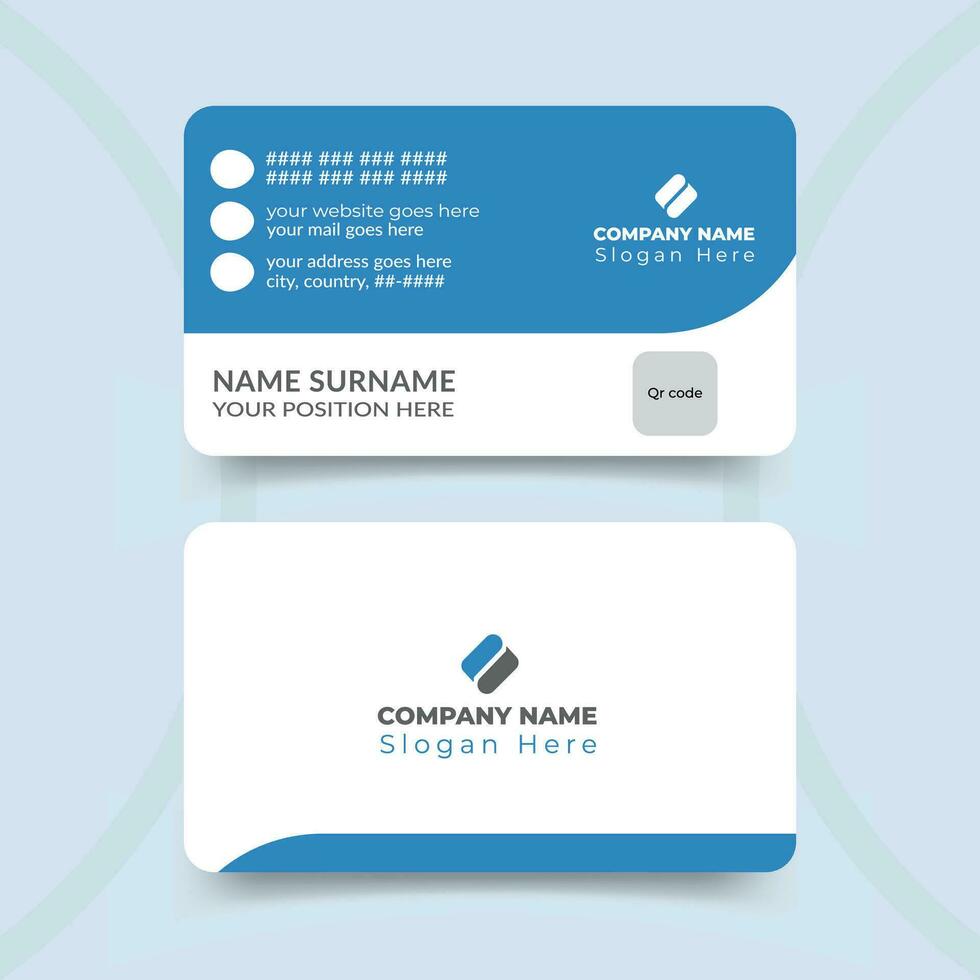 Creative and clean modern professional business card template design vector