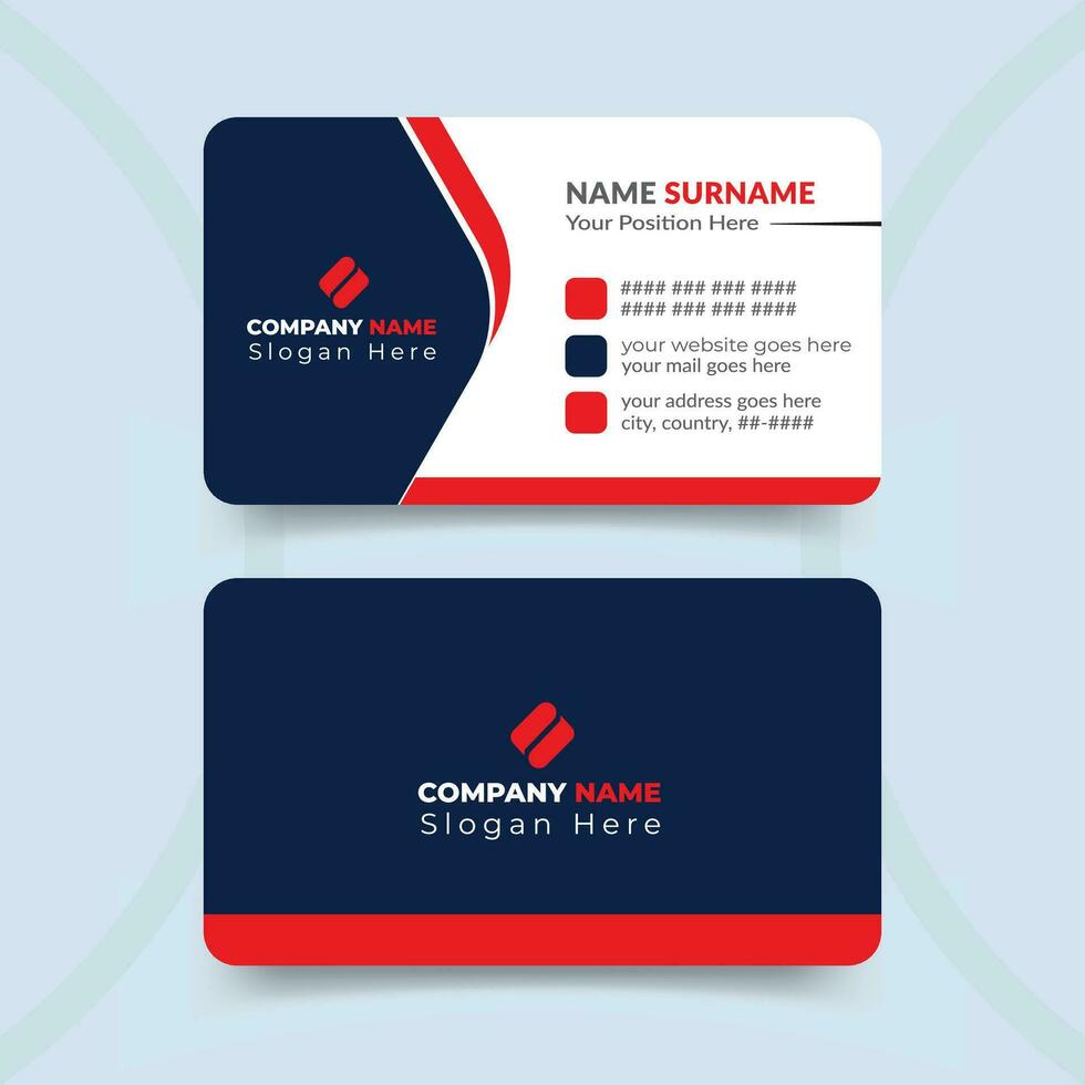 Simple creative business card or visiting card template vector