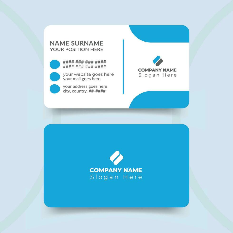 Modern professional business card design template vector