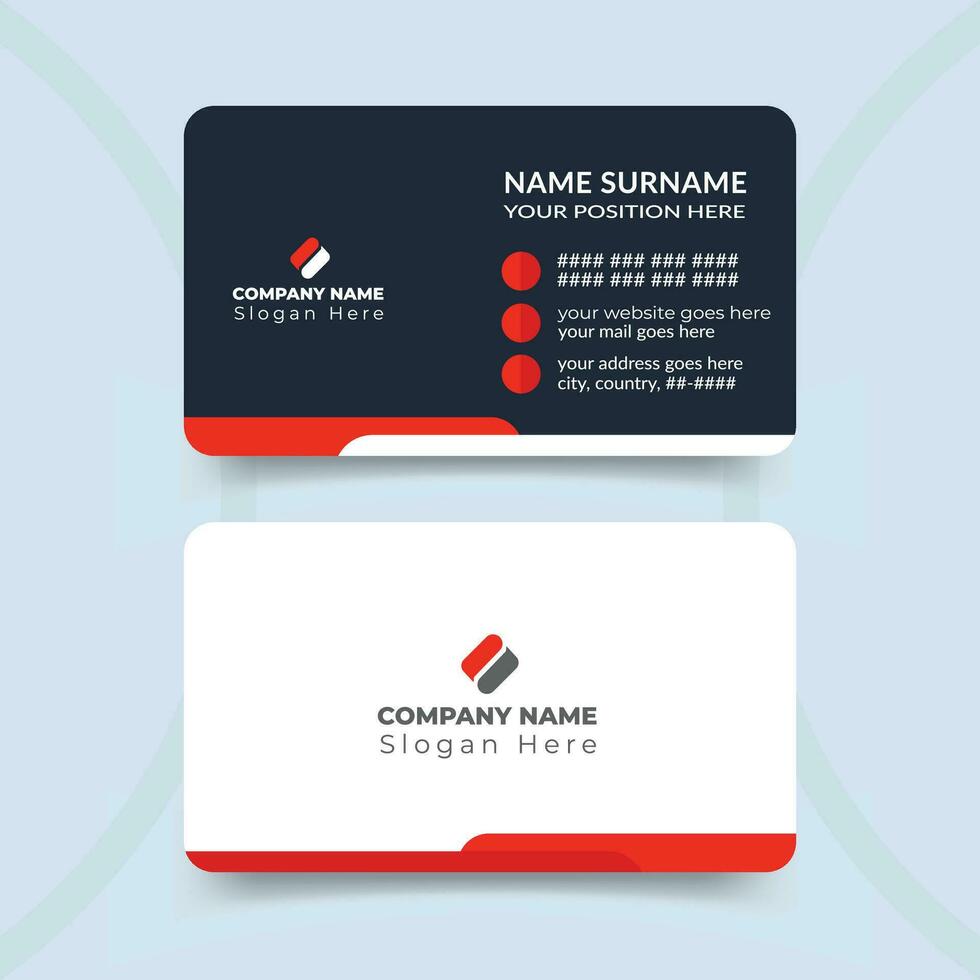 Business card template for corporate brand identity design vector
