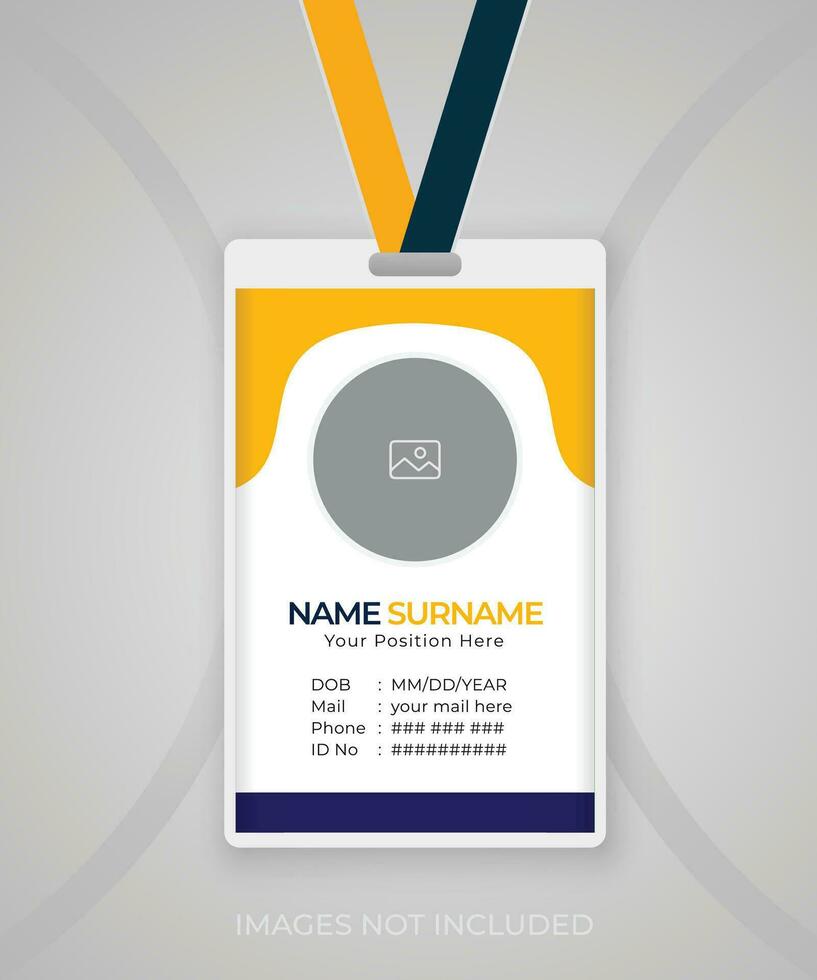 Modern and clean Identity card Template design vector