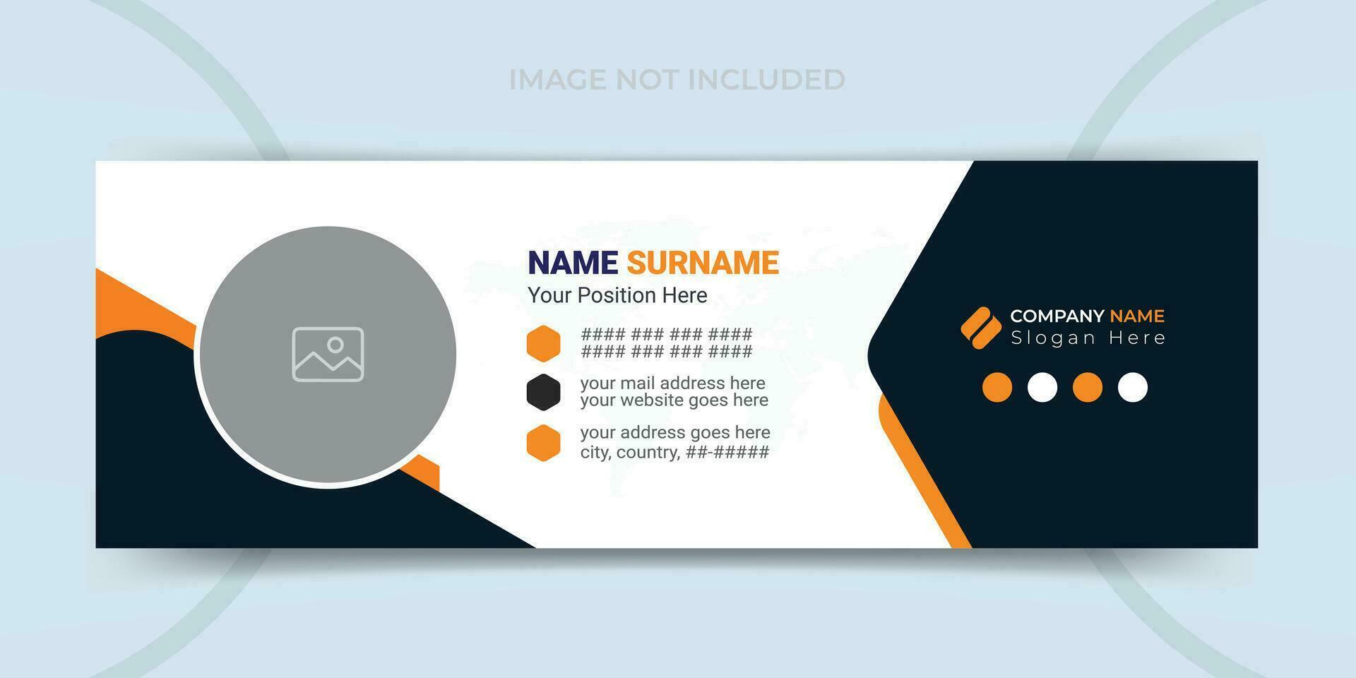 Modern and minimalist email signature or email footer template design vector