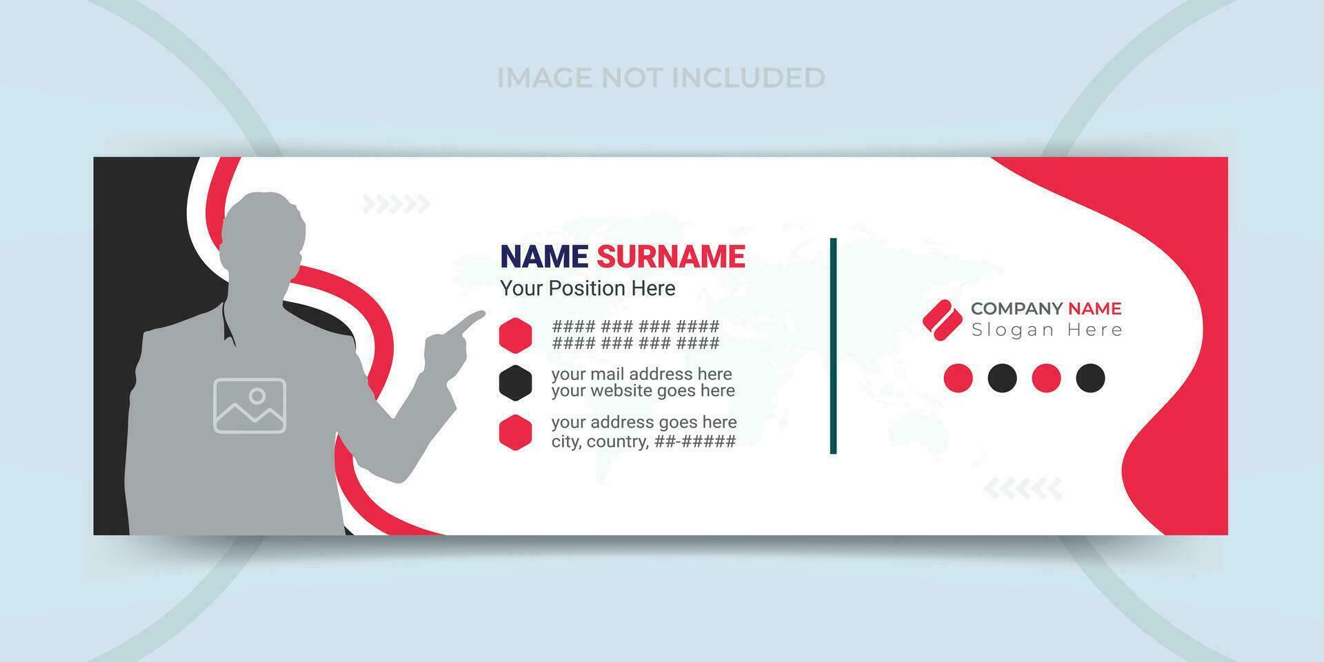 business minimalist personal email signature design vector