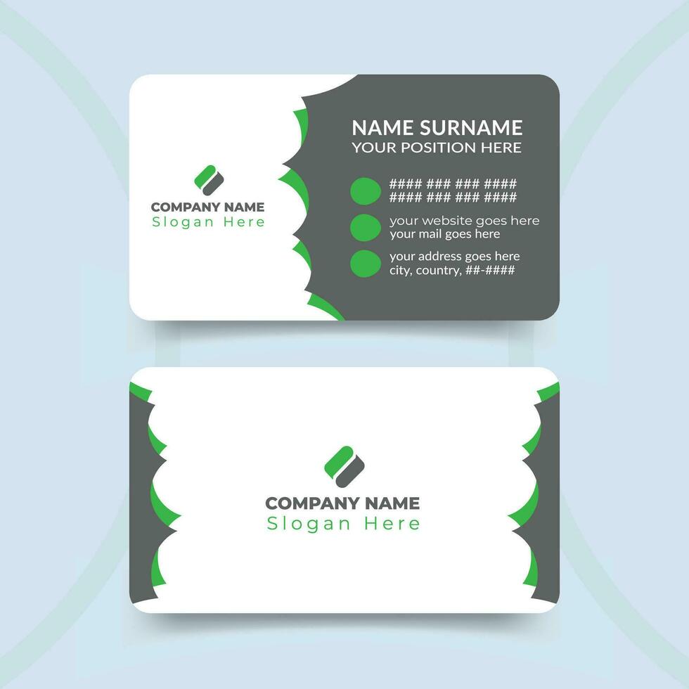 Creative and clean modern professional business card template design vector