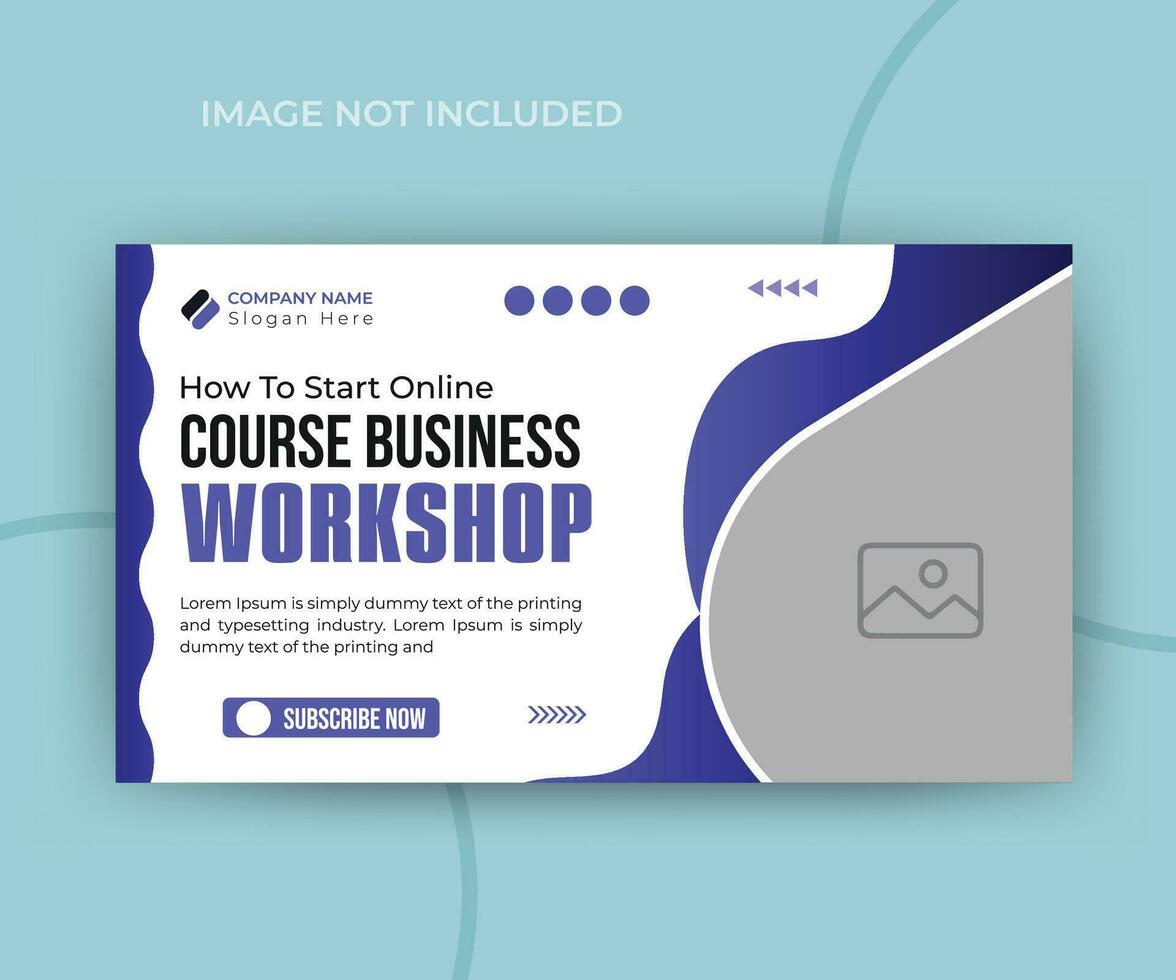 Corporate business agency social media web banner and youtube video thumbnail design template vector