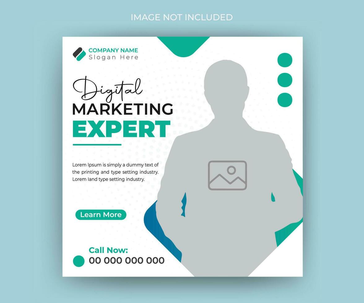 Online marketing expert social media post and business modern ads web banner template vector