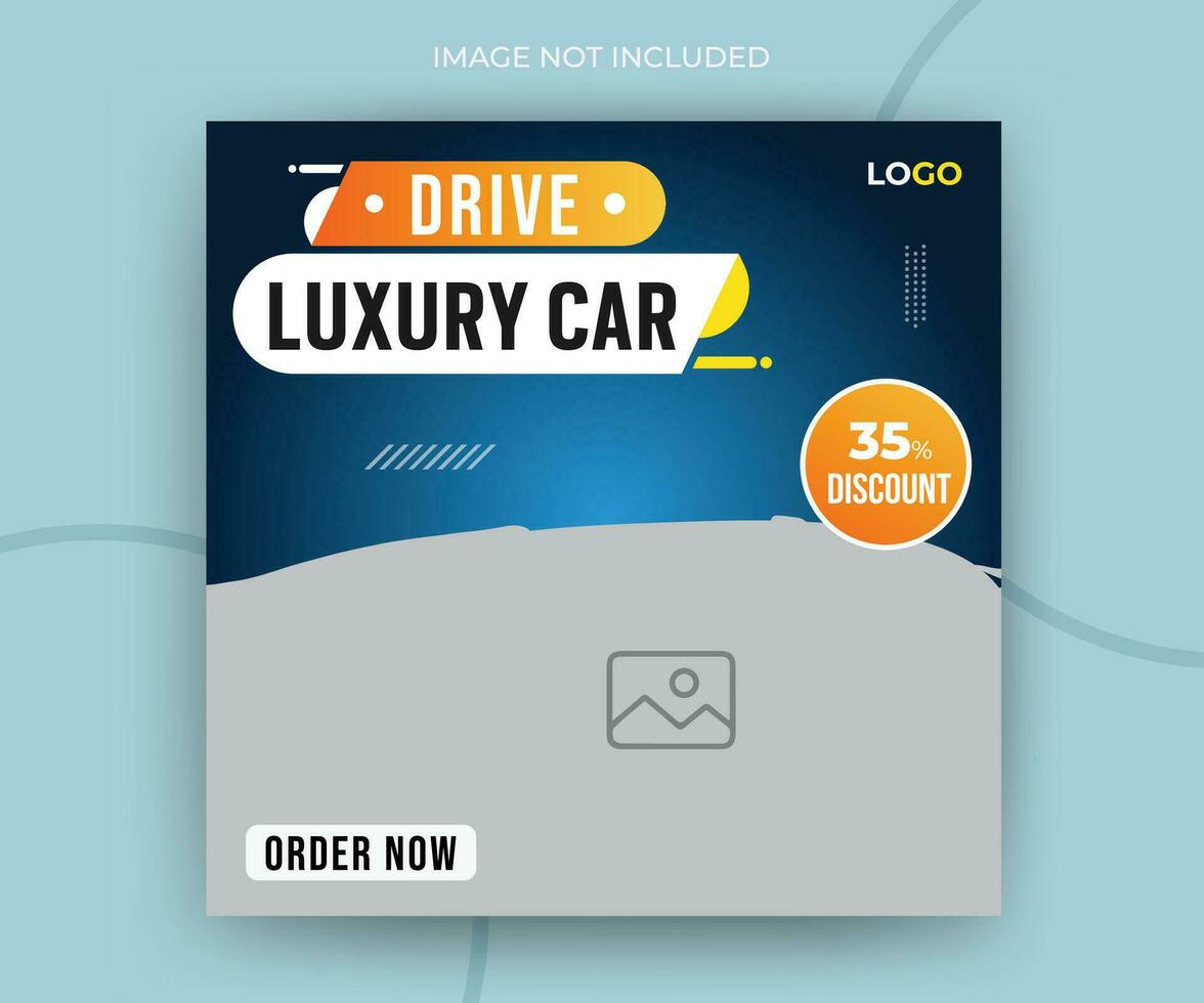 Modern car rental sale promotion social media timeline post web banner template vector