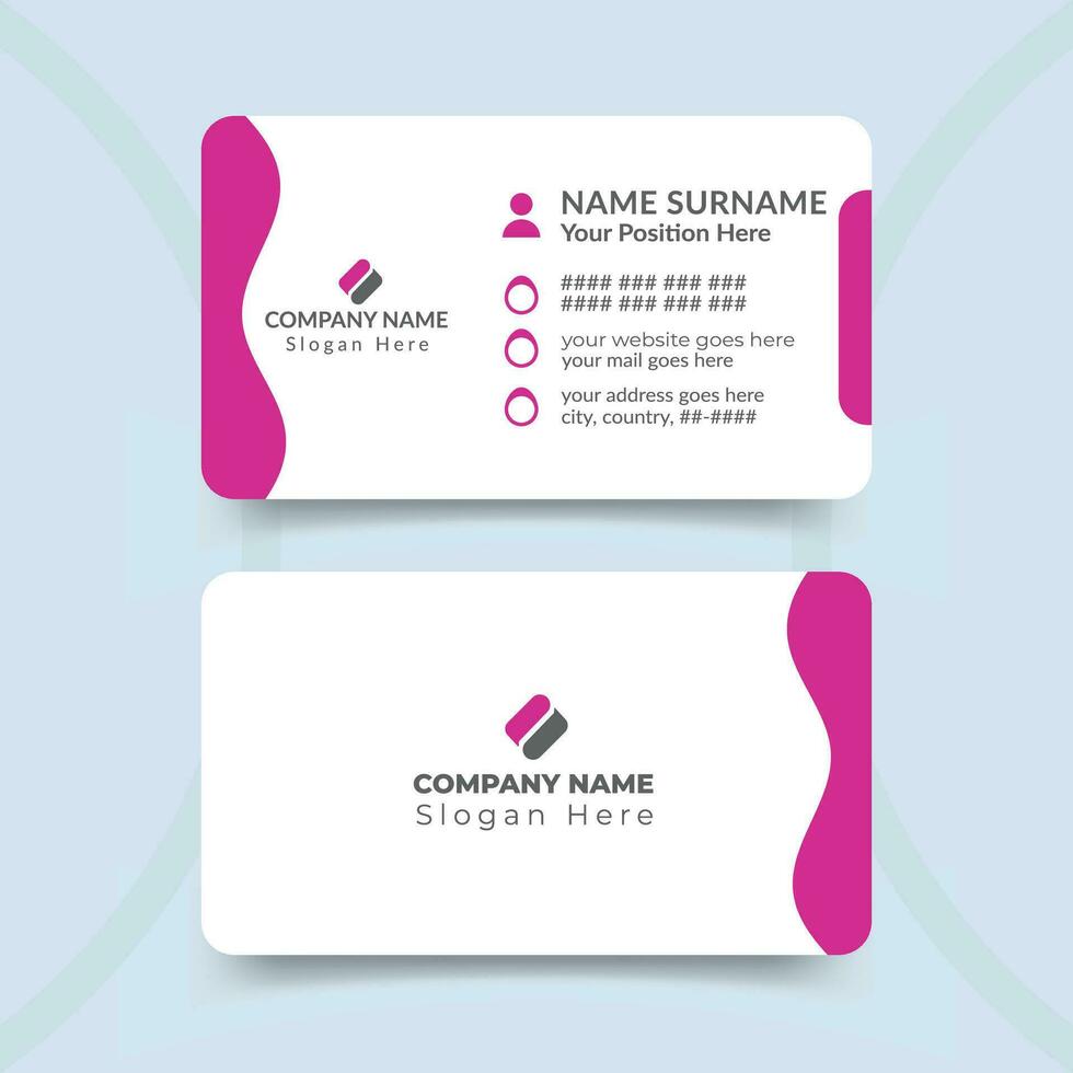 Minimal Professional Corporate Business card Design Template vector