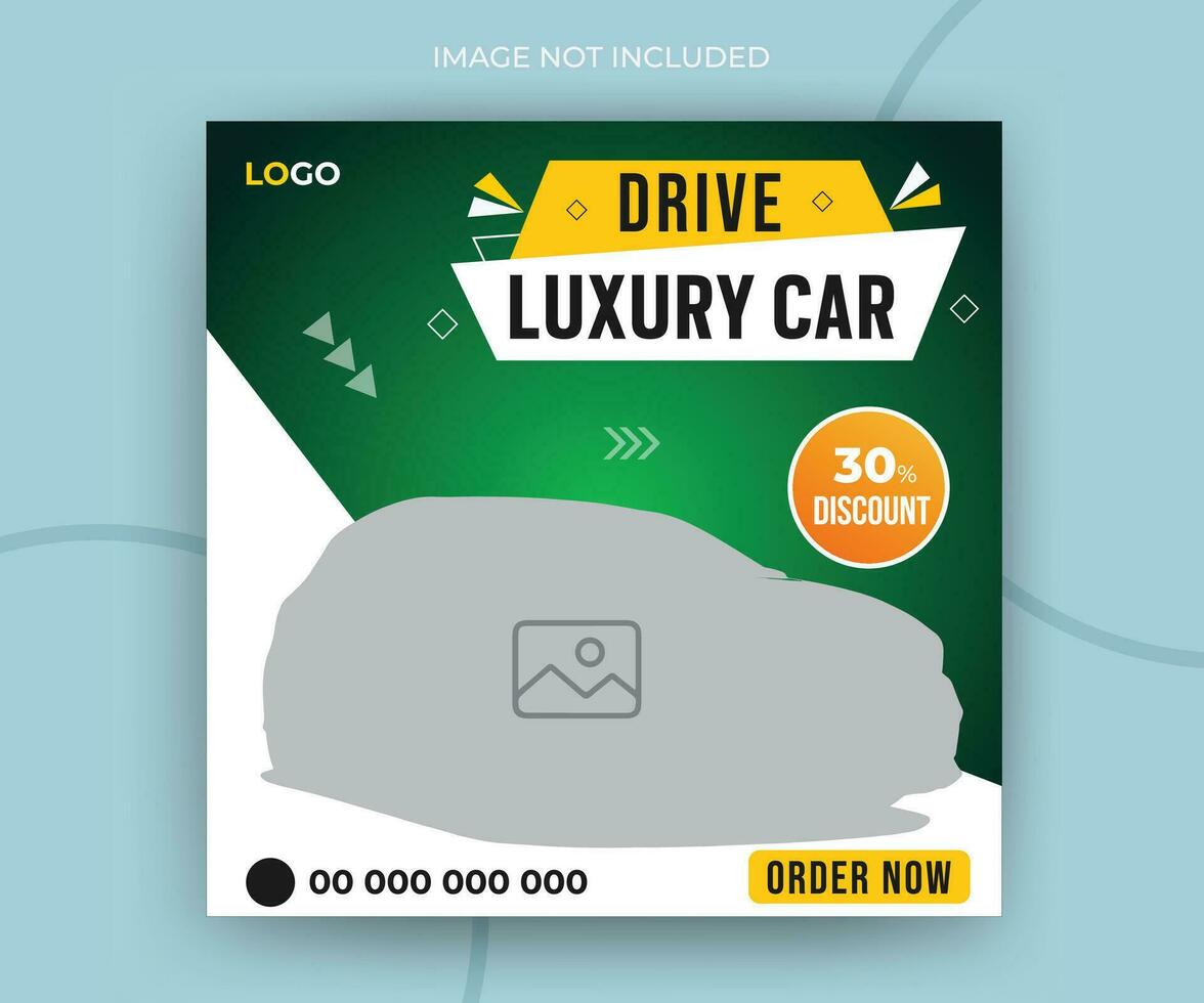 Modern car rental sale promotion social media timeline post web banner template vector