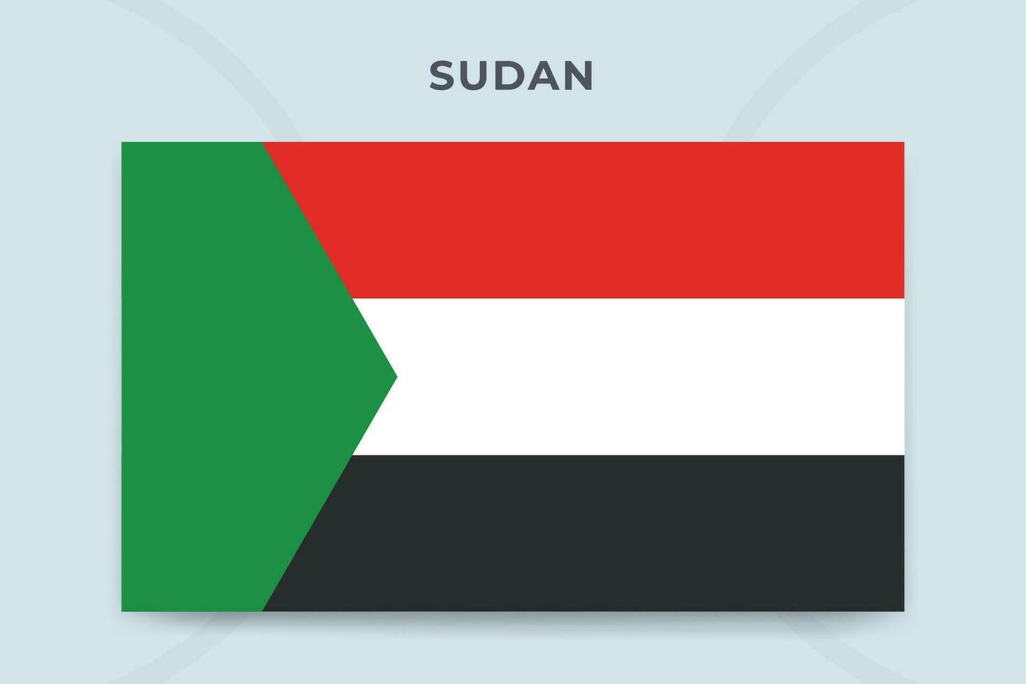 Sudan national flag design template vector