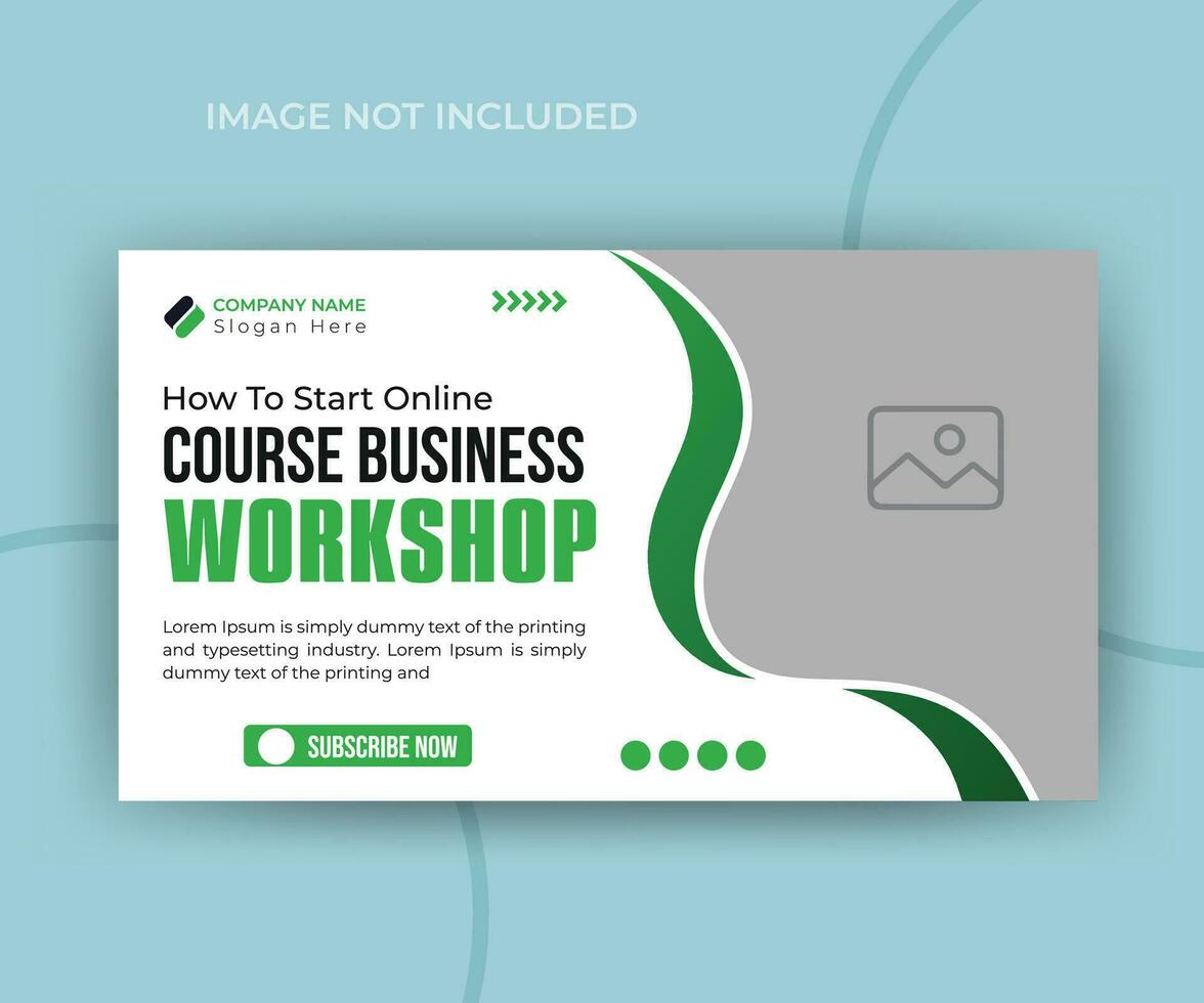 Corporate business agency social media web banner and youtube video thumbnail design template vector