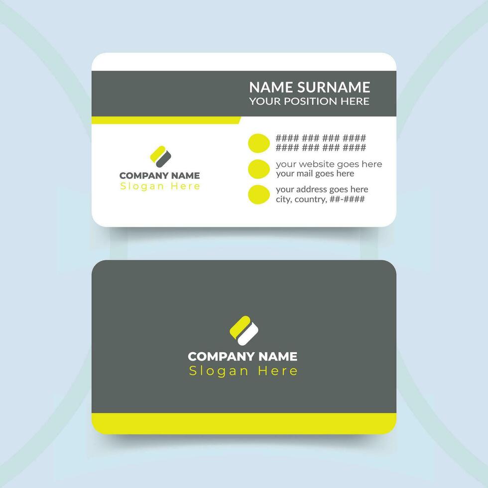 Creative and clean modern professional business card template design vector